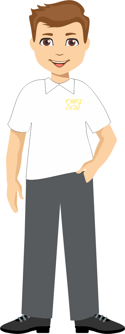 Alumno remera blanca