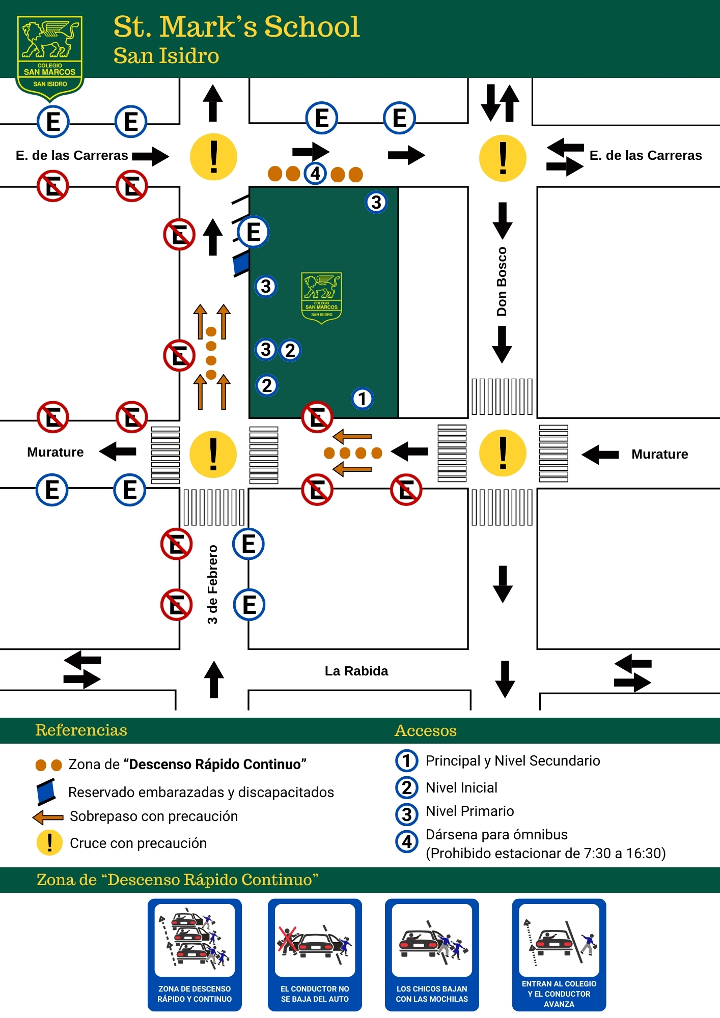 Mapa con indicaciones